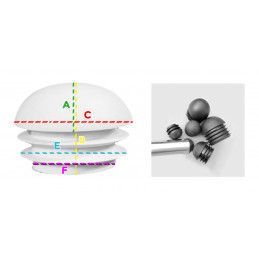 tapa de plástico para patas de silla (interior, bola, redonda