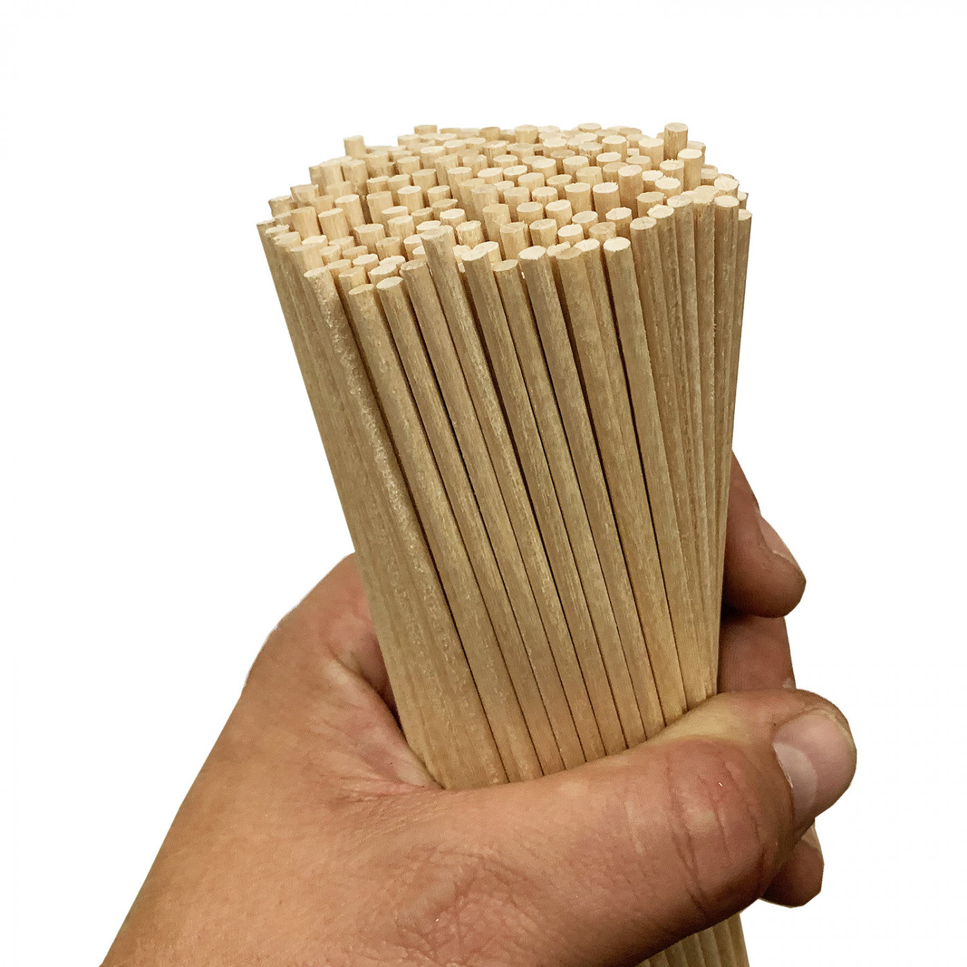 Set de 30 palitos de madera natural de 3 mm x 30 cm para realizar  manualidades