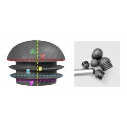 kunststoff Stuhlbeinkappe (Innenkappe, Knopf, rund, 20-26-28
