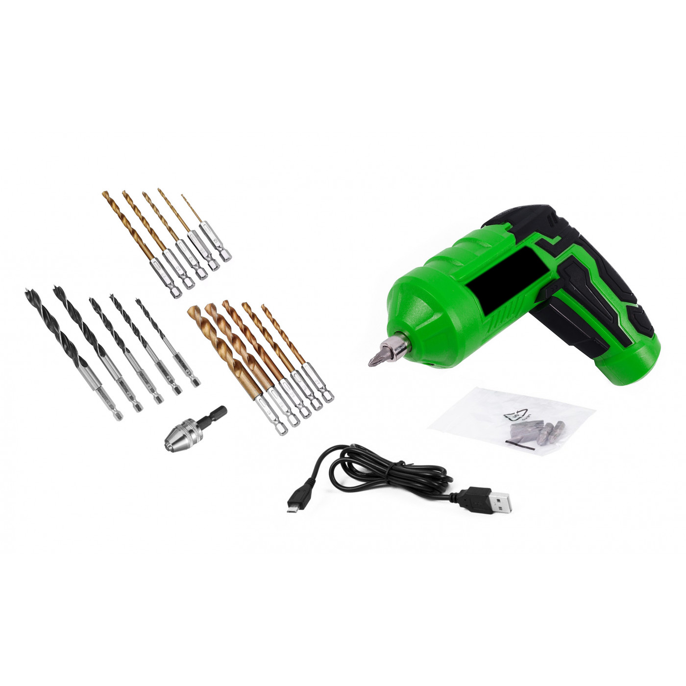Destornillador eléctrico de 3.6 V inalámbrico, juego de destornilladores  eléctricos recargables con bolsa de herramientas, kit de herramientas de