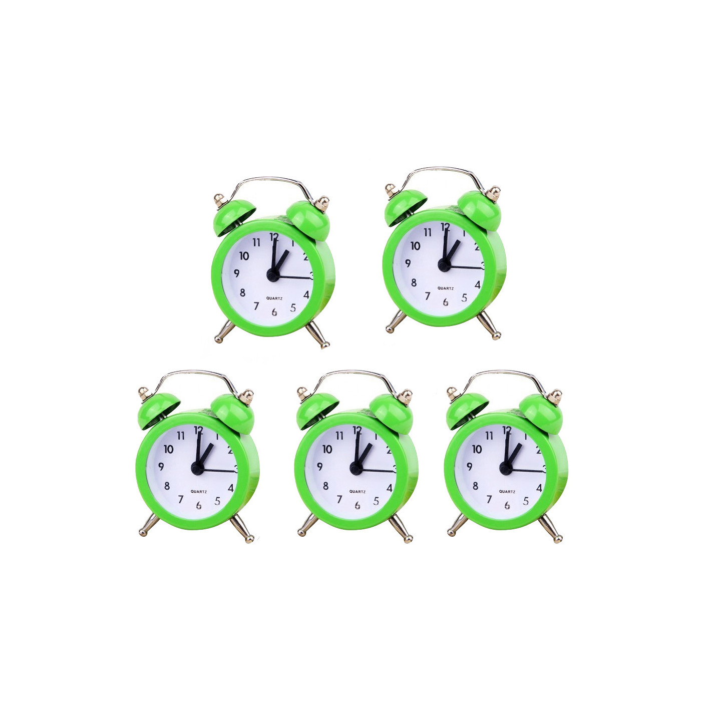 Set of 5 digital kitchen timers, alarm clocks, orange - Wood