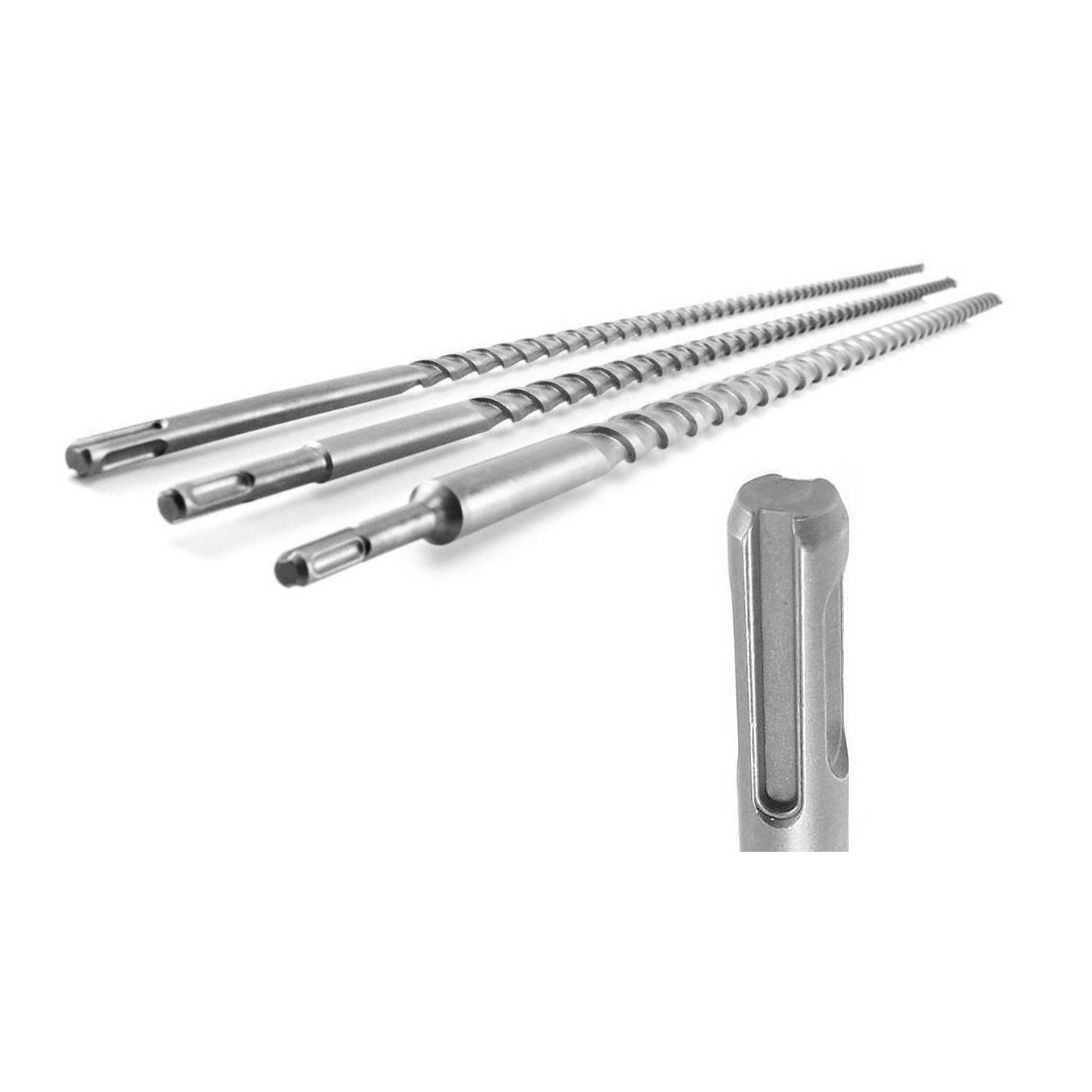 Jeu de 5 forets à béton SDS-plus extra longs (60 cm) (10, 12, 16, 18 et 20  mm) - Wood, Tools & Deco
