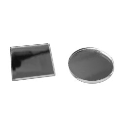 Set van 30 kleine ronde spiegeltjes (3x30 mm, zilver)