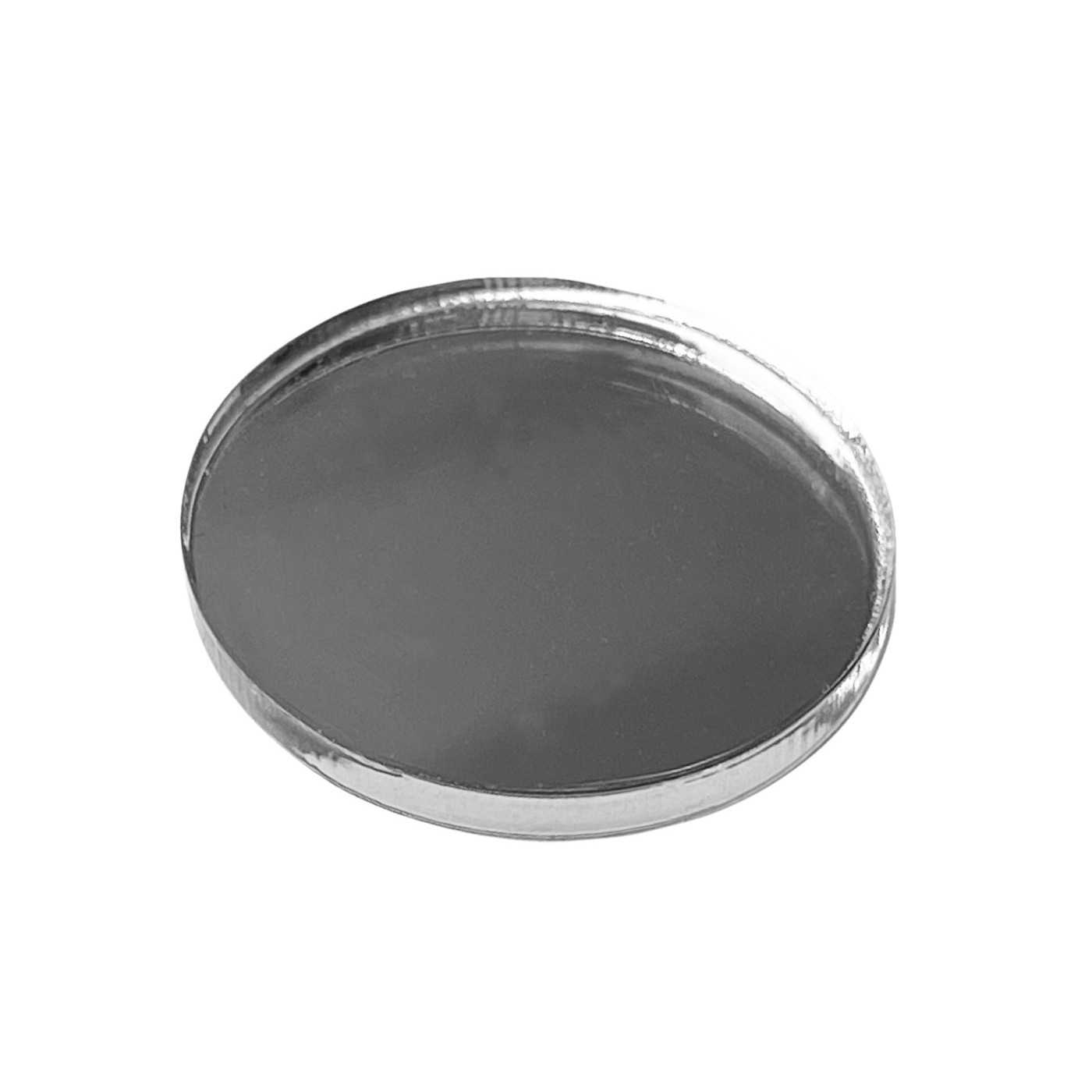 Lot de 30 petits miroirs ronds (3x30 mm, argent)