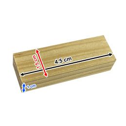 Juego de 50 palos de madera (cuadrados, 5x5 mm, 60 cm de longitud