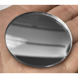 Set of 30 small round mirrors (3x50 mm, silver)