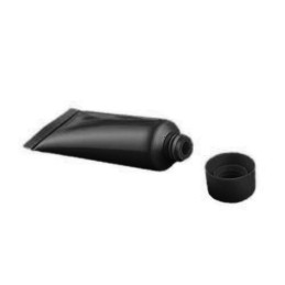 Conjunto de 50 tubos cosméticos recarregáveis (10 ml, preto)