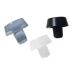 Set of 50 PVC plugs, buffers, bumpers (round, 6.3 mm