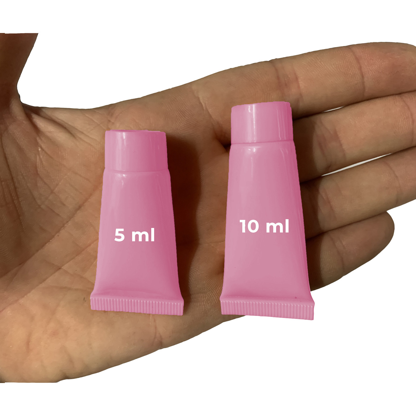 Set van 50 hervulbare, lege tubes (10 ml, roze)