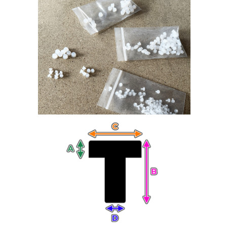 Zestaw 100 elastycznych zatyczek (2,5 mm, wewnętrzne, okrągłe