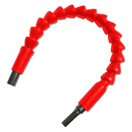 Fleksibel forlænger til hex bits (30 cm, rød)