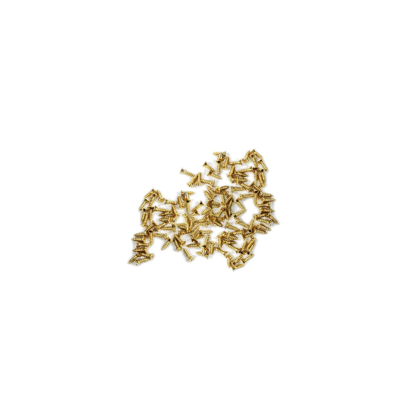 Set of 300 mini screws (2.0x7 mm, countersunk, gold color)