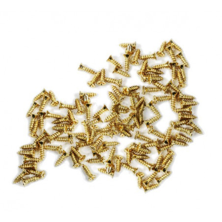 Set di 300 mini viti (2,0x7 mm, svasate, colore oro)