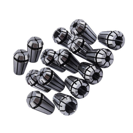 Set ER11 collet chucks (15 pcs, 1-7 mm, including 1/8 inch, 1/4