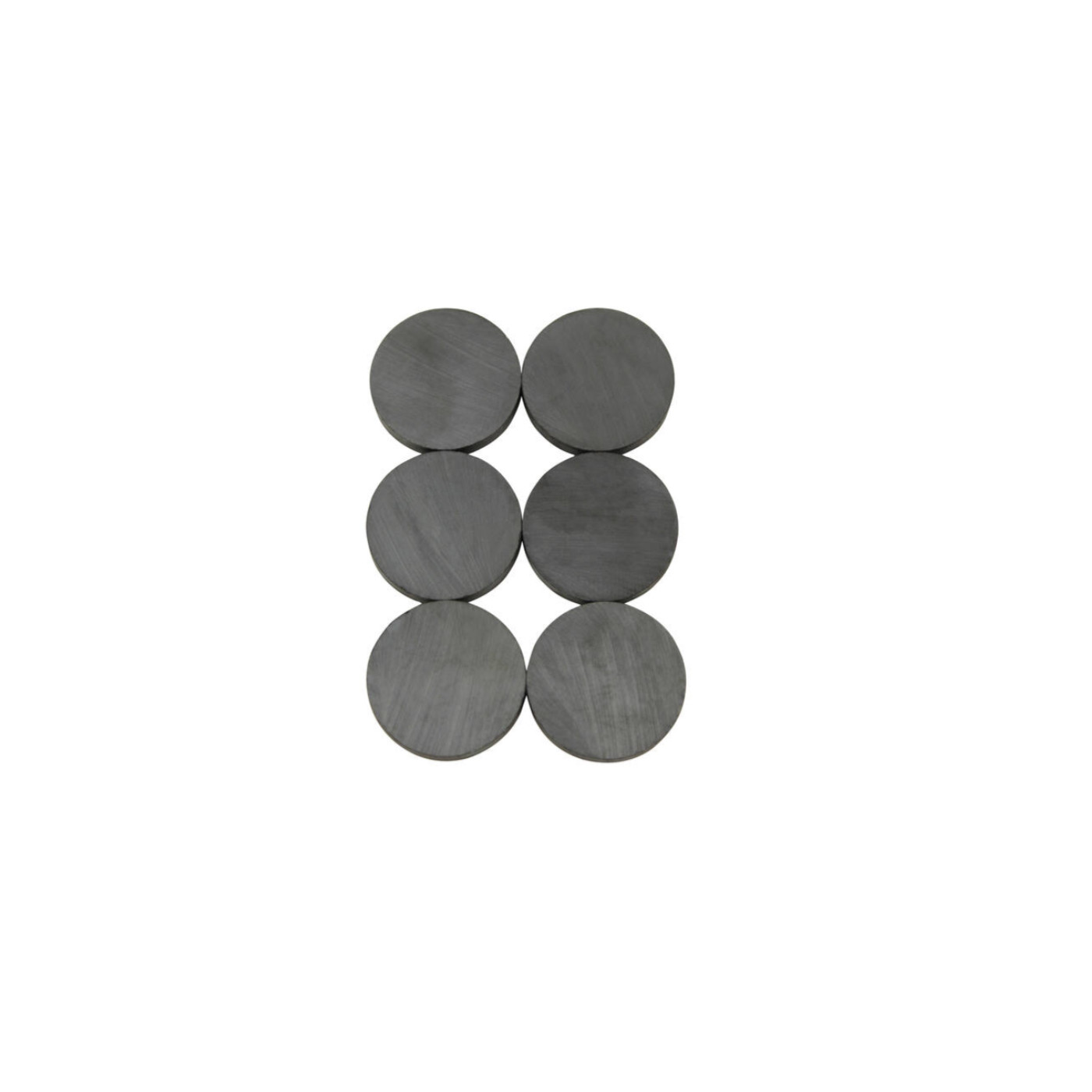 Set of 6 magnets (round: 2.5 cm dia, 4 mm thickness)