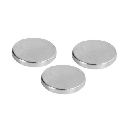 Sæt med 3 superstærke magneter (runde: 18 mm, 3 mm tykkelse)