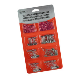 Set of 250 safety pins