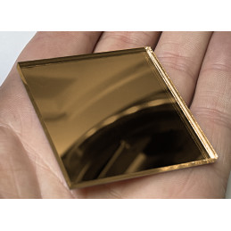 Set of 30 small square mirrors (3x50x50 mm, gold)