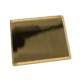 Set of 30 small square mirrors (3x30x30 mm, gold)
