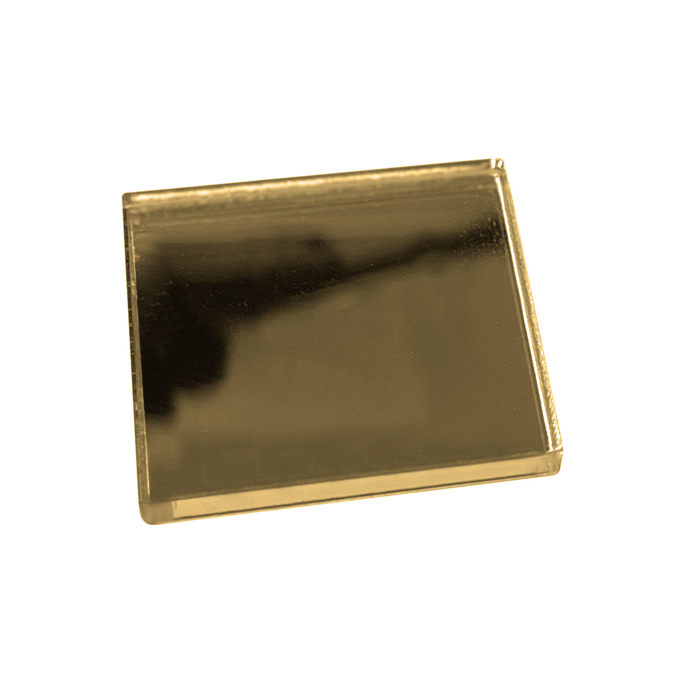 Sæt med 30 små firkantede spejle (3x30x30 mm, guld)