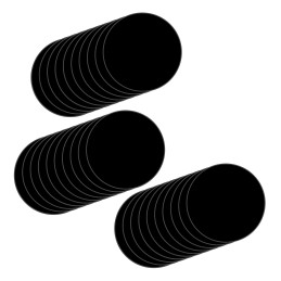 Set di 30 dischi di plastica (nero, 3x30 mm, acrilico, PMMA)