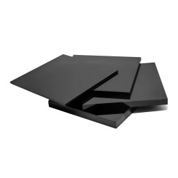 Sada 30 plastových čtverců (černý, 3x50x50 mm, akryl, PMMA)