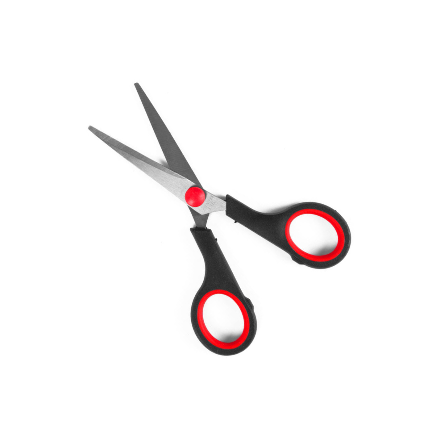 Basic scissors (13 cm, red and black)