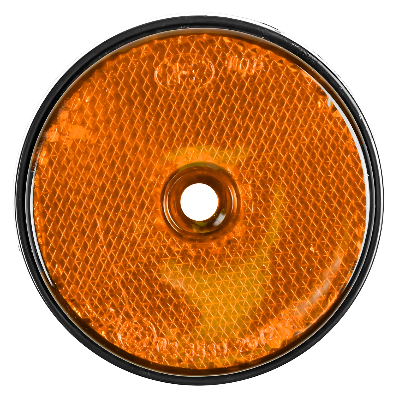 Réflecteur rond (orange, 6 cm de diamètre, 1 cm d'épaisseur