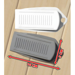 Basis deurstopper (5x10x2 cm, rubber, grijs)