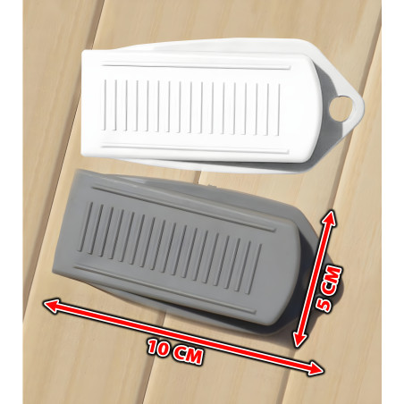 Basis deurstopper (5x10x2 cm, rubber, grijs)