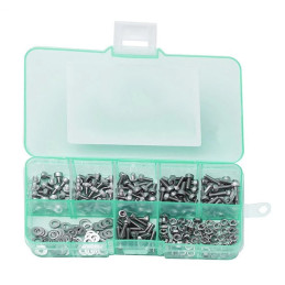 Set M2.5 bolts, nuts and washers, 250 pcs