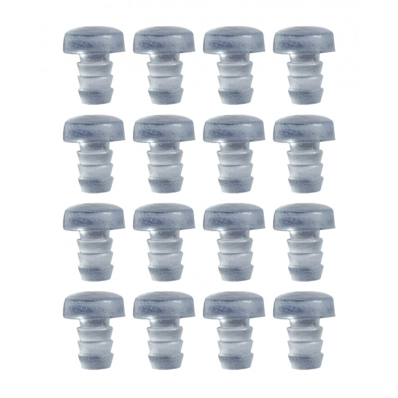 Set of 50 PVC plugs, buffers, bumpers (inside, round, 6.5 mm