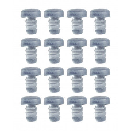 Set of 50 PVC plugs, buffers, bumpers (inside, round, 6.5 mm