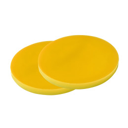 Lot de 30 disques en plastique (3x30 mm, acrylique, PMMA, jaune)