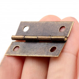 Set of 16 bronze hinges (35x19 mm)