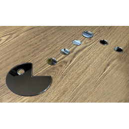 Pacman as wall decoration (15x15 cm, 3 mm thick, mirror)