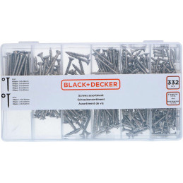 Conjunto de parafusos Black and Decker (332 peças)