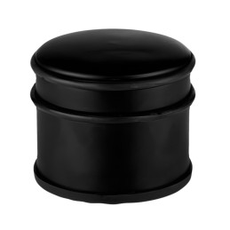 Basic door stopper, black (9 cm diameter, 7.5 cm height, 1 kg