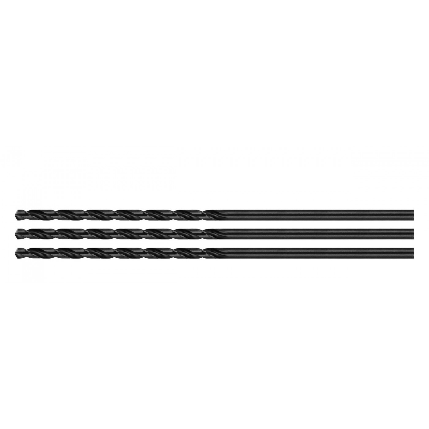 Set of 3 metal drill bits, extra long (8.5x300 mm)