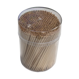 Set of 500 bamboo sticks/skewers (2 mm x 6.5 cm) in a box