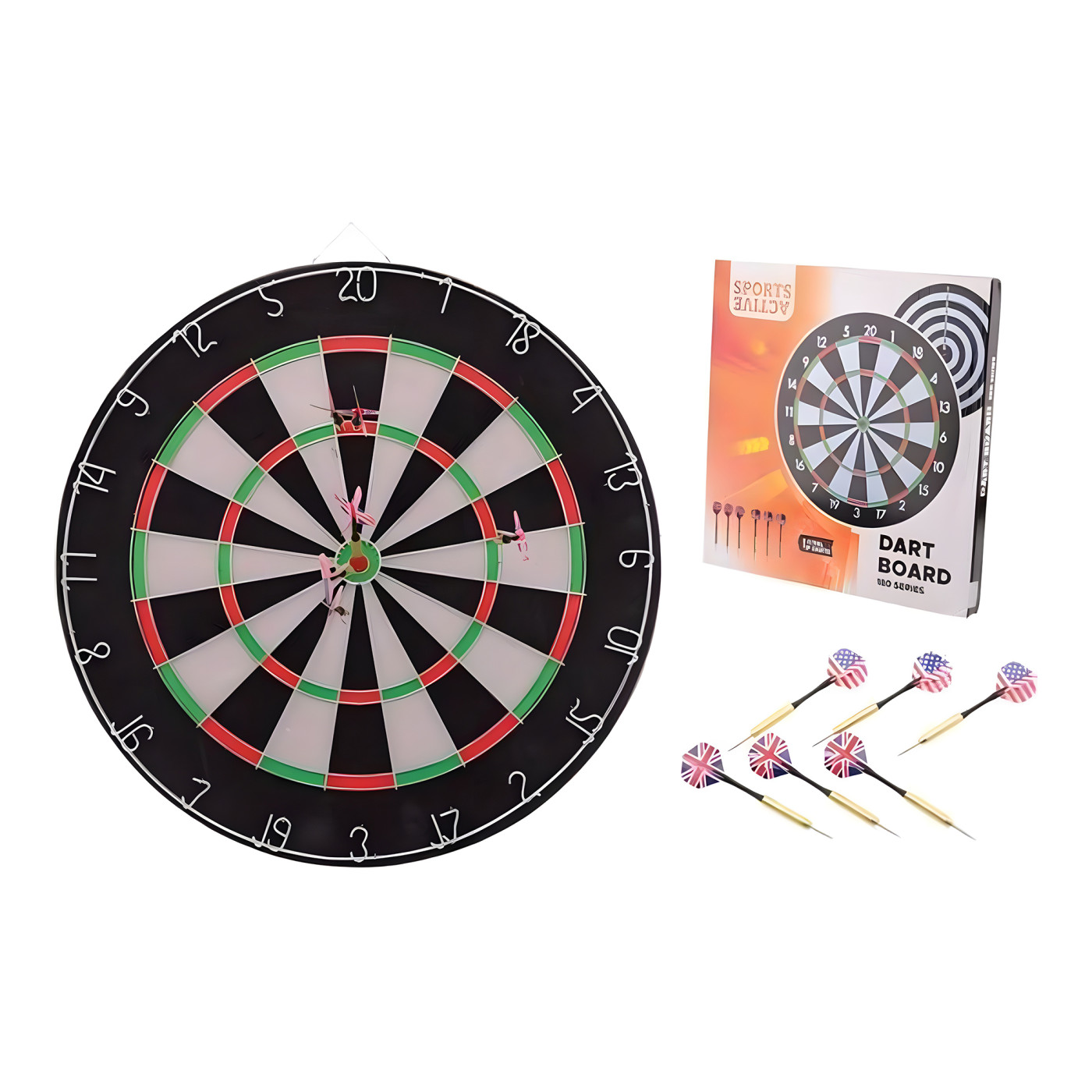 Dartboard 180 series inclusief 6 dartpijlen