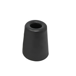 Door buffer, door stopper (4 cm diameter, 5 cm height, black)