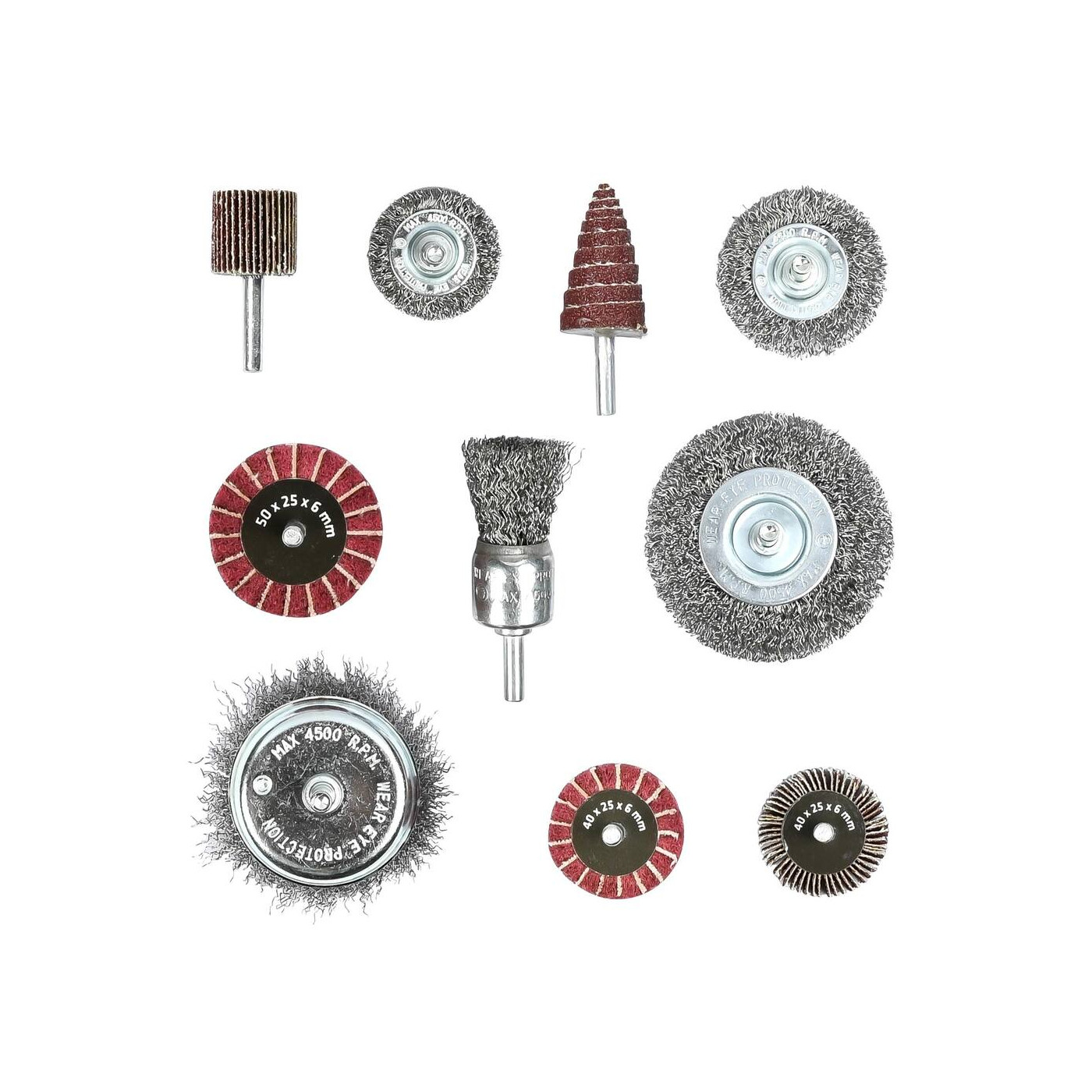 Abrasive and cleaning tool set for drilling machines