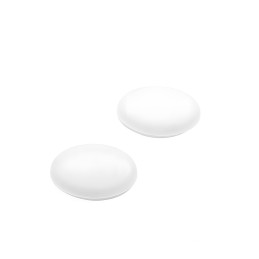 Lot de 2 butoirs de porte (blanc, diamètre 38 mm, hauteur 11 mm)