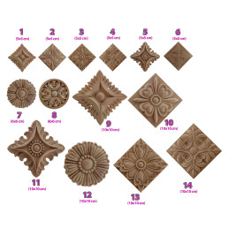 Decorative wooden ornament for interior applications (model 1