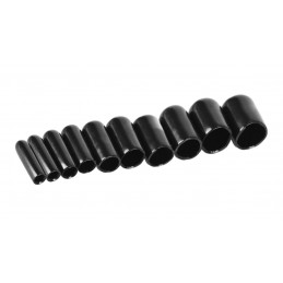 Set van 50 flexibele beschermhoezen (rond, 10 mm, zwart)