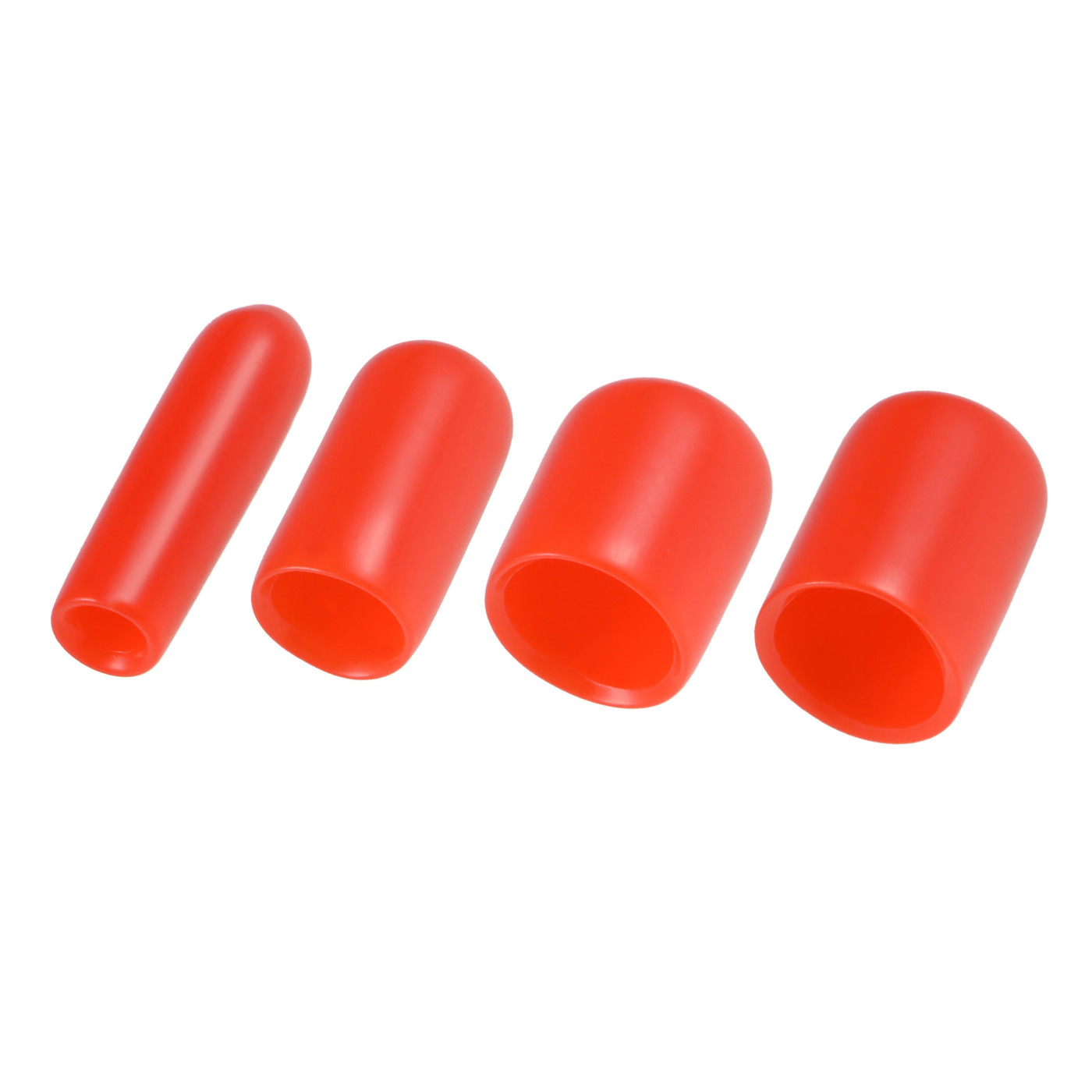 Set of 50 flexible protective sleeves (round, 2.0 mm, red)