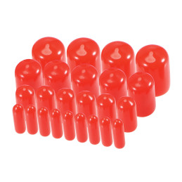 Set van 50 flexibele beschermhoezen (rond, 2,0 mm, rood)