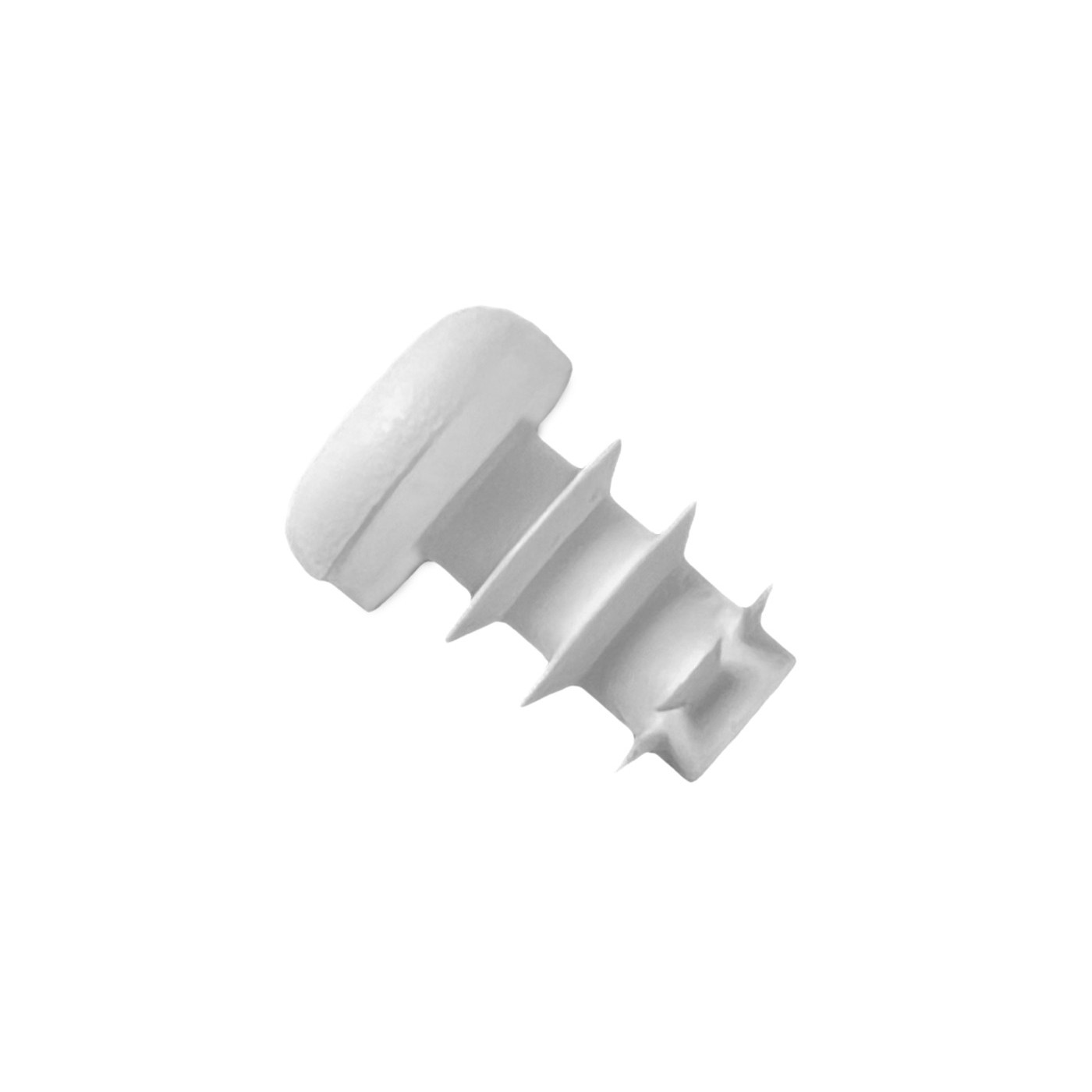 Set of 50 plastic plugs (round, 5-8.5-10, white)