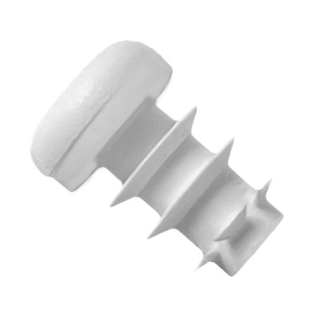 Set of 50 plastic plugs (round, 5-8.5-10, white)